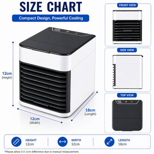 JAVINEX Portable Mini Arctic Air Cooler USB Powered Personal Cooling Fan 3 Speed AAC-01 USB Air Cooler