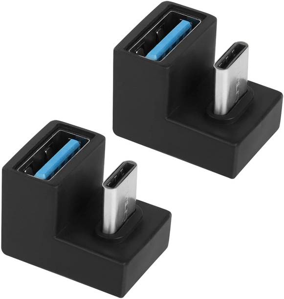 VOOCME 180 Degree Type C Male to USB A3.1 Female Coupler Connector U-Shape USB C to USB 3.1 Adapter HDMI Connector