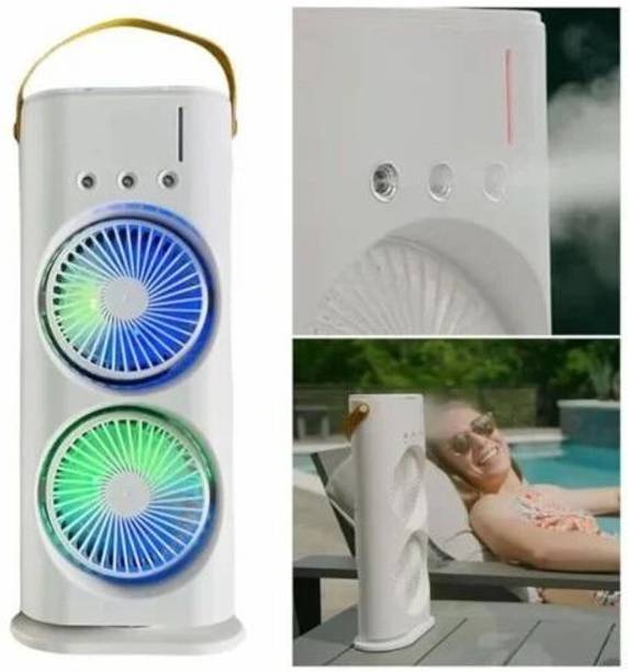 TECHEL Double Ended Mist Spray Fan Desktop with zsa2 Double Ended Mist Spray Fan Desktop with cbn2 USB Fan