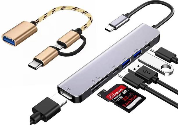 Foxne Point compatible Multiport Aluminum USB 3.0 USB-C...