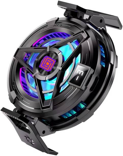 Cubonic Magnetic Mobile Cooler|Metal Adhesive Plate|Universal Clip|LED display SL17 USB Fan