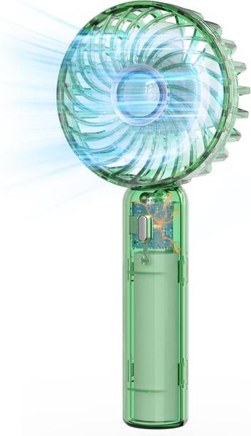 Care 4 3 Speed Powerful Portable Mini Handheld Fan,Transparent Design USB Rechargeable Strong Air Flow Long battery backup 1200 mah battery USB Fan