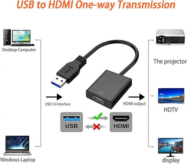 VOOCME USB 3.0 to HDMI Adapter, HDMI to USB 1080P (1920X1080P) Video Converter... for Laptop, PC Laptop Accessory