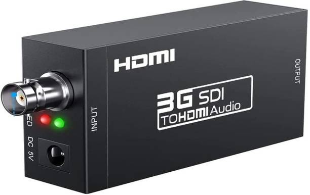 VOOCME SDI to HDMI Composite Mini 3G SDI to HDMI Converter Adapter BNC to HDMI Converter Support SD/HD-SDI / 3G-SDI Signal - Black Laptop Accessory
