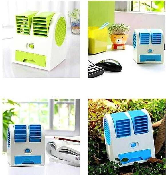 SUPREME5 mini cooler Portable Dual Bladeless Mini Cooler Desktop cxs17 mini cooler Portable Dual Bladeless Mini Cooler Desktop nmk17 USB Fan
