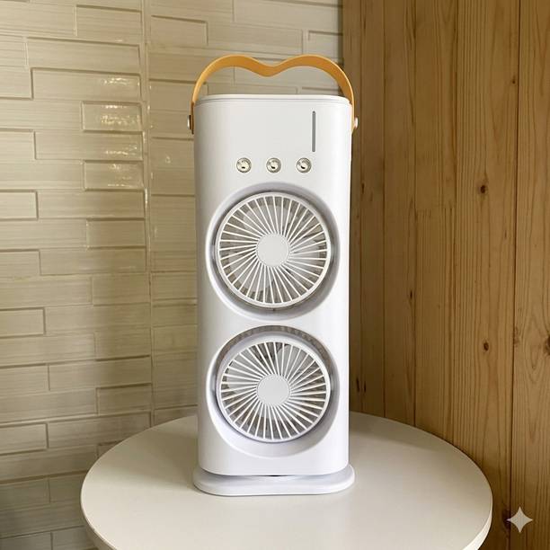 Shama Traders Dual Ended Usb Cooler fan Portable Mini Air Cooler Fan with Dual Fan & Water Tank Personal Cooling Fan USB Air Cooler