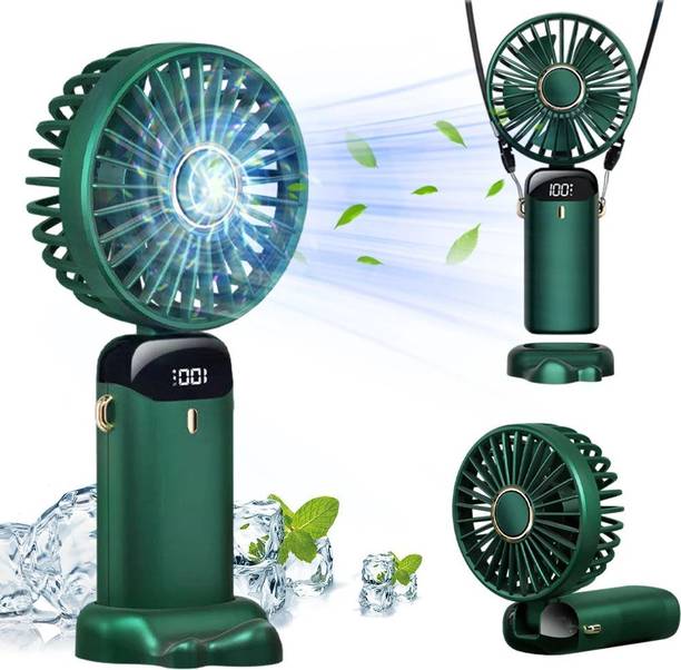 Verilux Green Mini Handheld Fan, Portable Fan USB Rechargeable, Small Pocket Fan Mini Handheld Fan, Portable Fan USB Rechargeable, Small Pocket Fan USB Fan