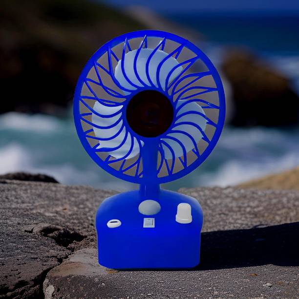 FRONY Mini Ac Cooler Rechargeable Cool Fan Portable (USB Fan) With LED Light_VYV144 Trendy Rechargeable Fan Light Weight Mini Fan_QG144 USB Fan