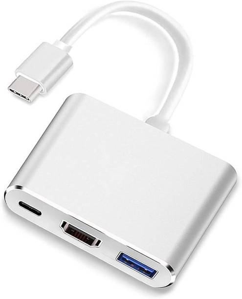 FXD 3-in-1 USB Type C to HDMI Adapter | 100W PD Charging | 4K UHD@30Hz HDMI Adapter to USB Type C USB Hub