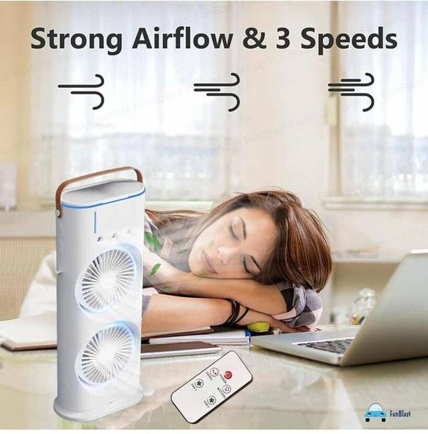 DAKSHWAYAY Double Ended Spray Fan Desk Fan with Mist SPSP-15 Double Ended Fan SPSP-15 USB Fan