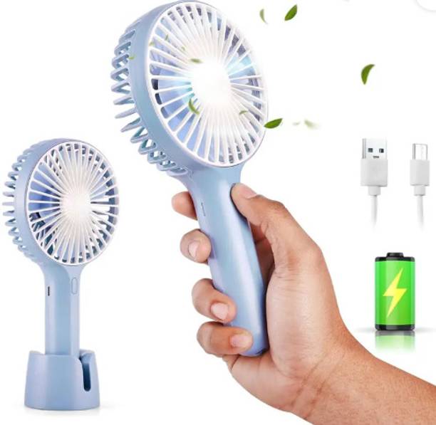 Refulgix Powerful Brushless Motor, 3-SpeCanceling Design, Detachable USB Fan Battery Mini Portable Fan USB Fan