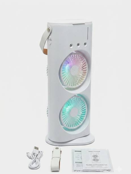 yugansh global Yugansh Global Double Ended Type-C USB Spray Fan For Temple & Kitchen Double-Ended Personal Spray Fan USB Air Cooler