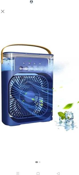 Mystic Wrap Mini AC Room Cooler Fan with 7-Color LED, 3 Speeds, 3 Sprays & 3-Hour Timer GRN USB Fan