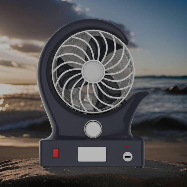 FRONY Mini Ac Cooler Rechargeable Wind Fan Portable (USB Fan) With LED Light_TTT246 Trendy Rechargeable Fan Light Weight Mini Fan_246D246 USB Fan