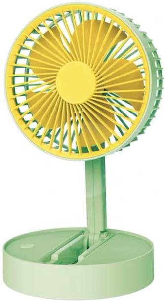 lukzer Mini Portable USB Table Fan Personal Rechargeable Foldable Rotatable Cooler Handy Pocket Base Suitable for kids Adult (33x13.5x4.5cm) USB Fan