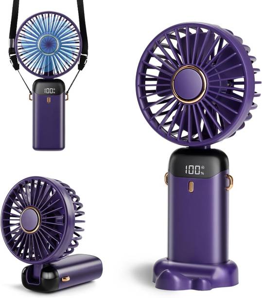 Hokiit Personal Small Desk Fan Rechargeable USB Fan USB Fan Mini Hand Fan, Powerful Handheld Fan,5 Speed Strong Wind USB Fan