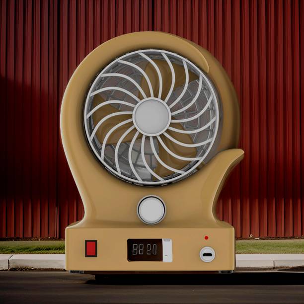 YAROH Mini Ac Cooler Rechargeable Wind Fan Portable (USB Fan) With LED Light_LGL15 Trendy Rechargeable Fan Light Weight Mini Fan_OO15 USB Fan