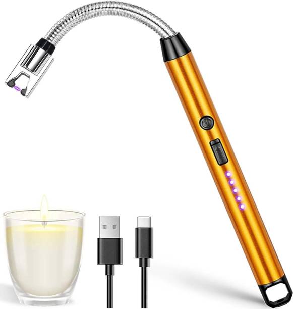 Hiwaga USB Rechargeable Windproof Electric Gas Arc Lighter Candle Lighters Electric gas lighter Cigarette Lighter, USB Charger