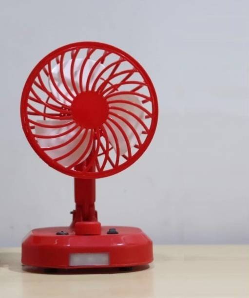 JAIN ELECTRONICS Wind Electric Mini Portable USB Table Fan Air Cooler LED Lamp Rechargeable Cold kitchen Indoor Outdoor Fan High Speed Cooler Home Car Desk Travel Rechargeable USB Fan