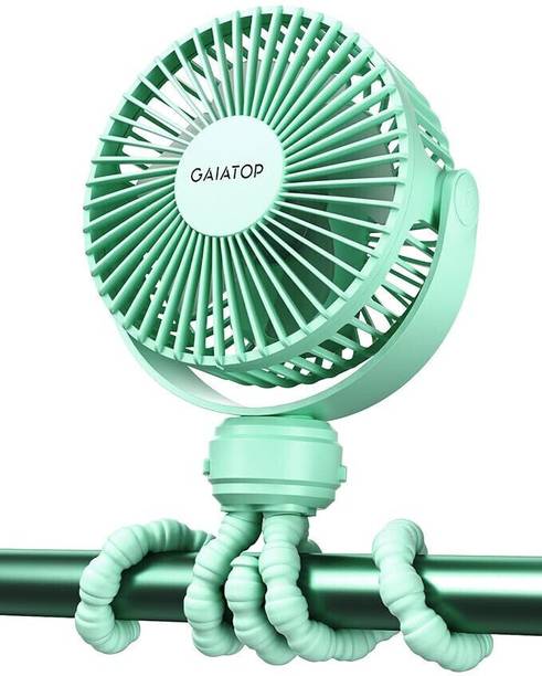Gaiatop Mini Portable Stroller Fan Battery Operated Clip on Fan Rechargeable Flexible Tripod Handheld Desk Cooling Fan for Car Seat USB Fan