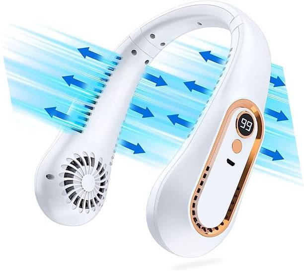 Hemovia Neck Fan Cooling Fan Mini USB Personal Fan with 360 Rotation with 5 Speeds Rechargeable USB Fan