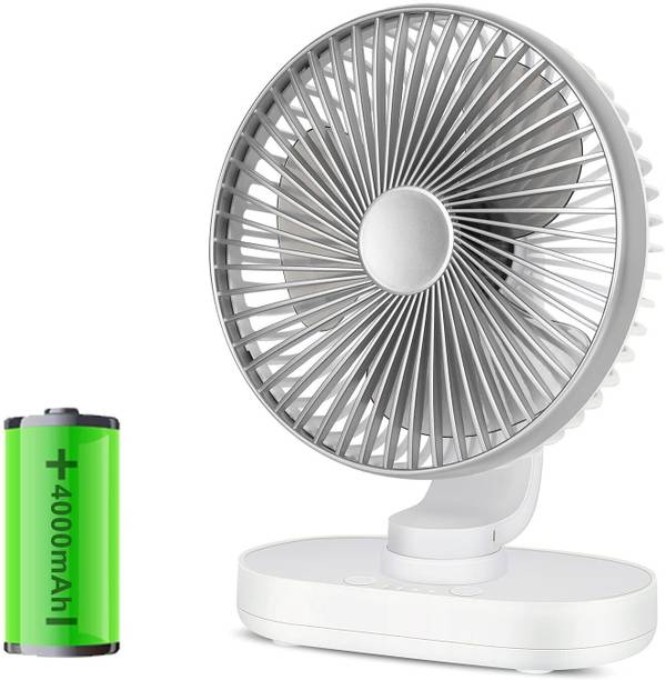 Ozoy Rechargeable 4000mAh Desk Fan,Portable USB Powered Quiet Table Fan 3-Blade Cooling Mini Portable Table Fan-2025 USB Fan