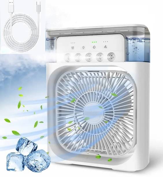 PROLESYS Mini Air Cooler, USB Desk Fan,Mini Fan, Cooler Fan,Leptop Fan 1/2/3 H Timer, 3 Wind Speeds and 3 Spray Modes for Office, Home, Travel, Kichen USB Air Cooler