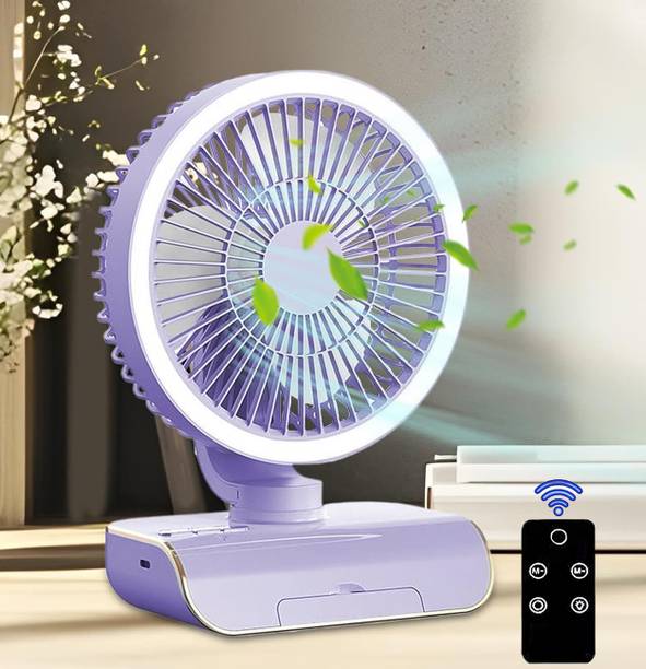 Sasimo Rechargeable 4000mAh Colorful desktop small fan portable Table fan Rainbow-light Cooling Mini Table Fan Portable_2025 USB Fan