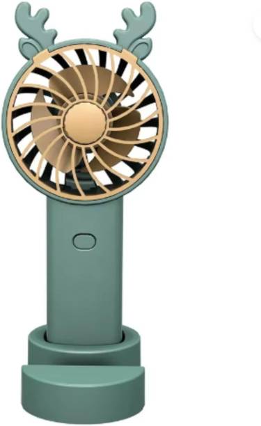 MM telecom 131 (RECHARGEABLE PORTABLE USB FAN) with 3 Speed Mode With Built-In Mobile Stand 1200mAh Battery Rechargeable Fan