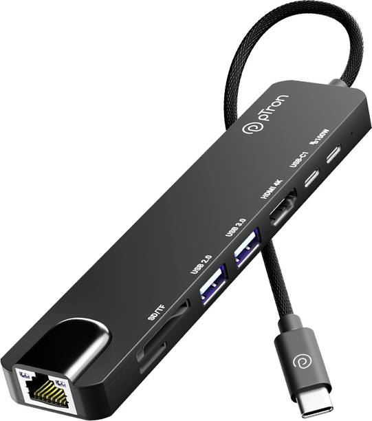 PTron Nexo 8-in-1 USB-C Hub Multiport Adapter w/ 4K HDMI 140319756 USB Hub