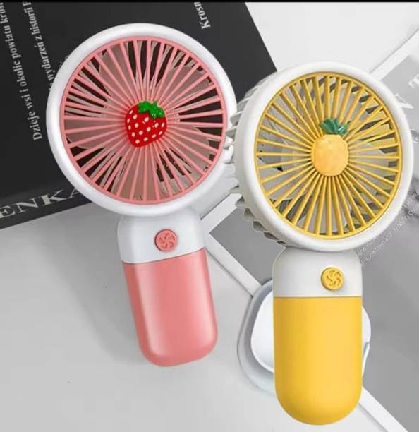 NHOUSE Mini Portable Hand Fan with Mobile Stand_High Wind Flow_Light Weight Pocket Fan Mini Portable Handheld Fan With Mobile Stand_USB Charging_Rechargeable fan_14 रिचार्जेबल फैन