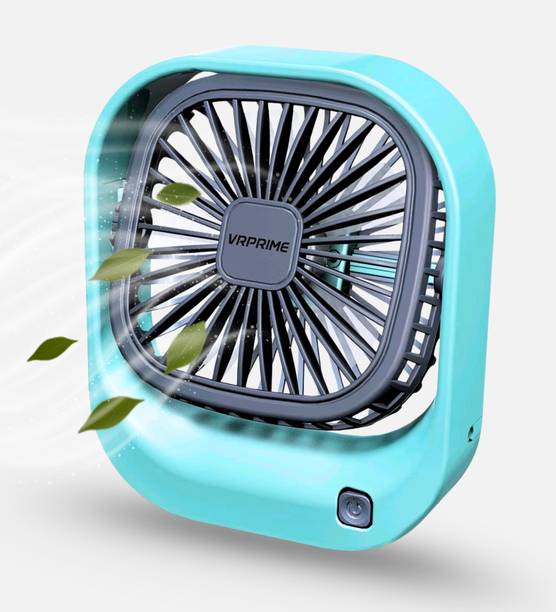 VRPRIME Rechargeable Mini Fan Personal Desk Fan with Three-Speed Settings Portable Fan 1000mAh Battery Rechargeable Fan