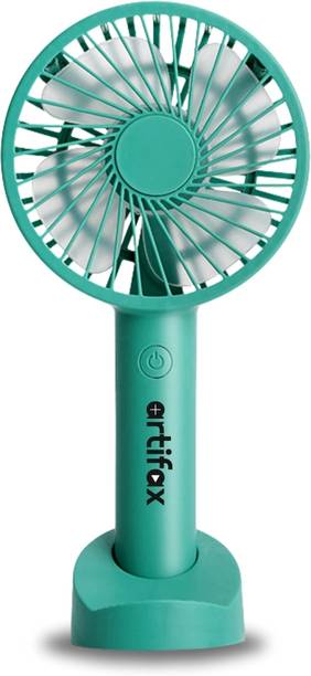 Artifax Rechargeable Portable Fan With Compact Design |Detachable Desktop Stand and Mobile Holder USB Fan