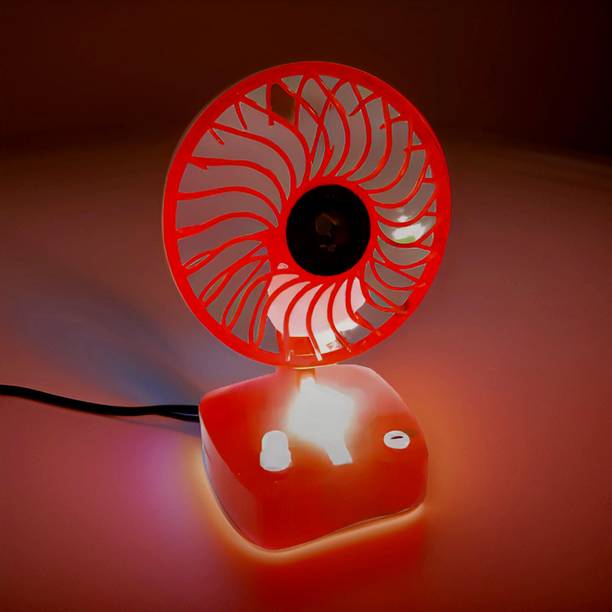 GUGGU Mini Ac Cooler Rechargeable Cool Fan Portable (USB Fan) With LED Light_C172CC Trendy Rechargeable Fan Light Weight Mini Fan_L172L USB Fan