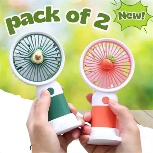 CJ CHILDREN'S JOY Cute Avocado Mini Handheld USB Fan | Portable Rechargeable Table Fan for Kids Lightweight Personal Cooling Fan for Home, Travel & Study Desk USB Fan