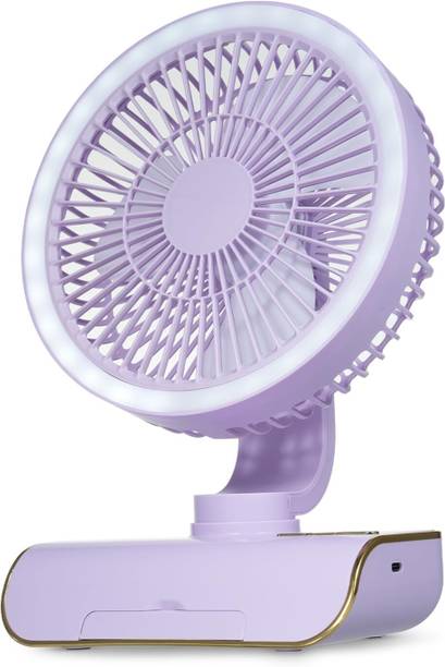Sampri Rechargeable Lighting & 4-hours Battery Backup Usb Mini Fan Cooling Mini Hand 3 Speed USB Fan