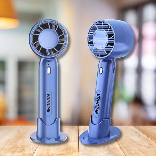 VRPRIME Portable Fan with Phone holder 3 Adjustable Speeds,2000mAh Battery, Lightweight Rechargeable Table USB Fan