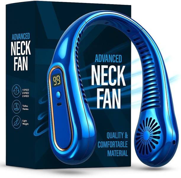 Hemovia Neck Fan Bladeless Cooling Fan, 3 Speeds Fan Bladeless Cooling Headphone Super Quiet 3 Speeds Personal Wearable USB Fan