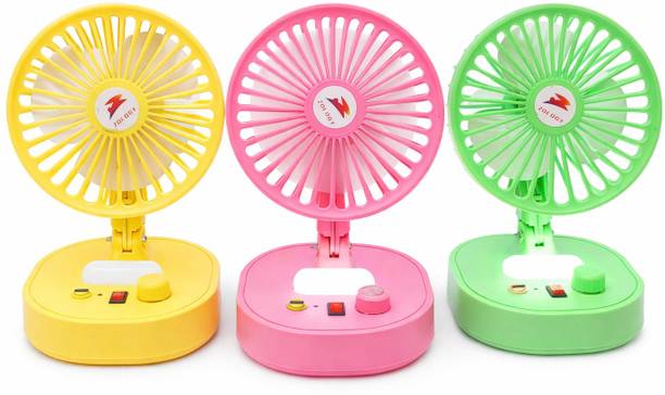 Zology Portable Rechargeable Mini Table Fan with LED Light 09fan USB Fan, USB Air Cooler