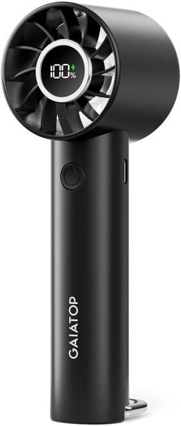 Gaiatop Mini Hand Fan, Powerful Handheld Fan, 3 Speed Strong Wind Personal Small Desk Fan with LED Torch, Rechargeable USB Fan USB Fan