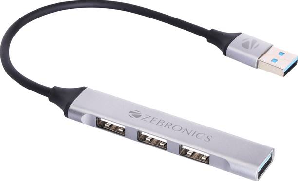 ZEBRONICS ZEB-200HB Zeb 200HB USB 3, 4 Port hub with HiSpeed Data Transfer,15cm Cable PlugPlay Usage USB Hub