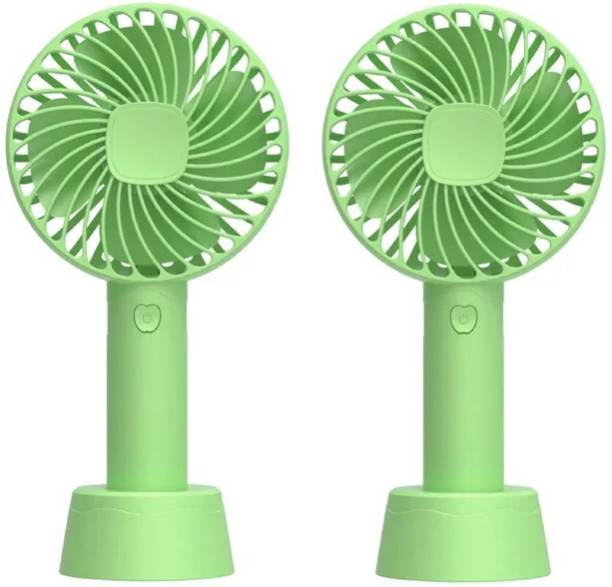 JAIN ELECTRONICS Home Electric Mini Portable USB Air Cooler Table Fan Battery High Speed Breeze Cold Desk Summer Rechargeable Wind Fan Cooler Home Office Car kitchen Travel USB Fan