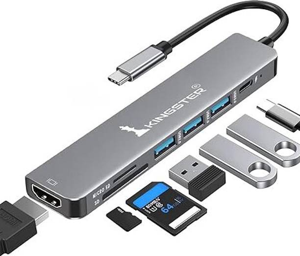 Kingster 7-in-1 USB-C Hub Docking Station with 4K HDMI, 100W PD, 5Gbps USB 3.0 7-in-1 USB-C Hub Docking Station with 4K HDMI, 100W PD, 5Gbps USB 3.0 Card Reader