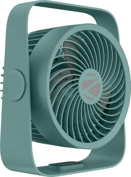 ZEBRONICS , Portable Desk Fan, Upto 13h Backup, 3600mAh Rechargeable Battery, Zeb-Heat Buster 300 (Teal Green) USB Fan