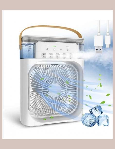 gadget bloom USB Mini Air Cooler Fan with LED Light for Home Office TravelBB124 3Speed_USB-Cooler-203 USB Air Cooler