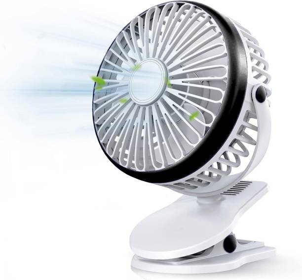 CITRODA 4000mAh Rechargeable Clip Desk Mini Fan, Portable Table Fan,USB Fan Clooing Fan Mini Handheld Fan,Portable Fan USB Rechargeable, Small Pocket Fan USB Fan