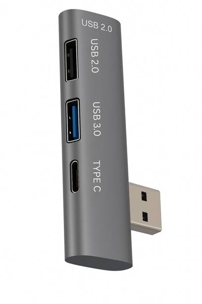Rackit Power USB Hub with 3 USB Ports,1 Type C Port, USB Plug, USB 3.0, 2-Port USB 2.0 USB Hub