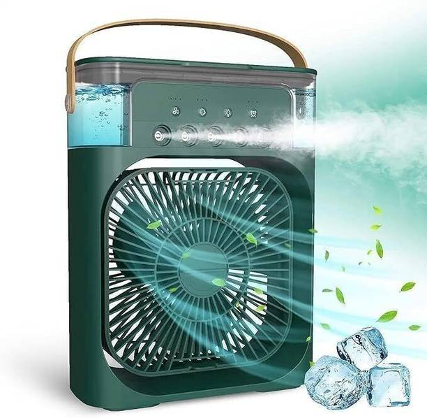 SSS Enterprises Portable Table Air Cooler Fan with Humidifier and Powerful Cooling Breeze AIRCLR-GRN-001 USB Fan