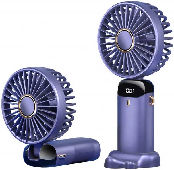 DIGITRENDS Mini Portable Fan,Powerful Rechargeabe Handheld Fan electric 1800 mah 5 Speed n15 handheld fan with display रिचार्जेबल फैन