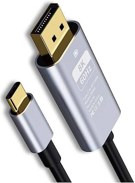 RuhZa USB C 3.1 to DisplayPort (DP) 4K@60Hz Adapter Cable (Thunderbolt 3 for MacBook Pro 2017/18/19/20, MacBook Air/iPad Pro 2020, Surface Book 2, USB Cable